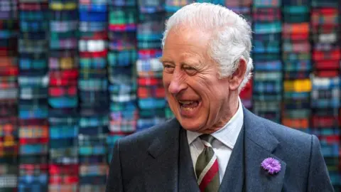 Getty Images King Charles laughing