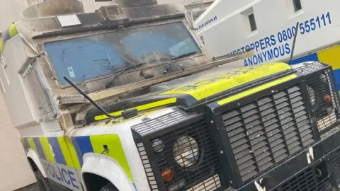 PSNI police land rover