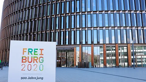 Kat Barber Freiburg's new Town Hall became the world’s first public building to produce surplus energy when it was built in 2017 (Credit: Kat Barber)
