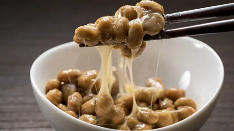 Kuppa_rock/Getty Images Nattō’s sticky, slimy texture is a natural result of the fermentation process (Credit: Kuppa_rock/Getty Images)