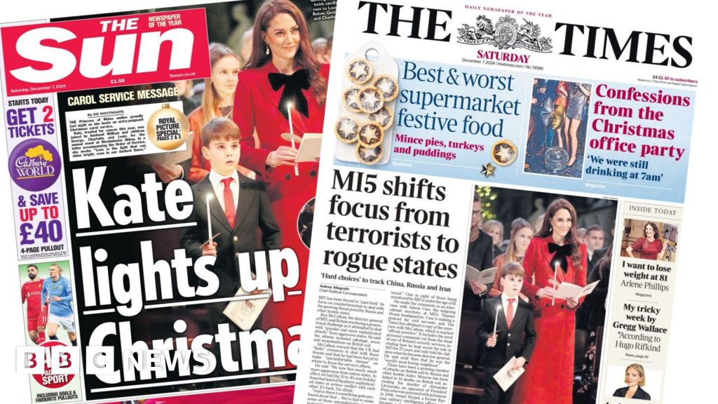 Kate ‘lights up Christmas’ and MI5 focuses on ‘hostile states’ Kate ‘lights up Christmas’ and MI5 focuses on ‘hostile states’