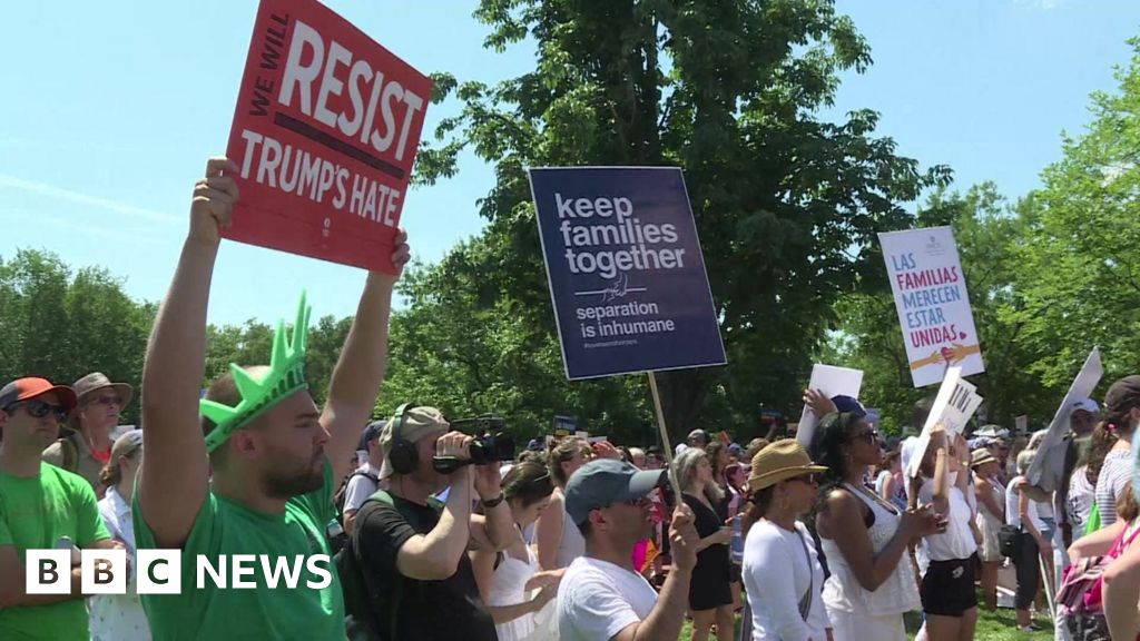 Thousands protest over migrant separations Thousands protest over migrant separations
