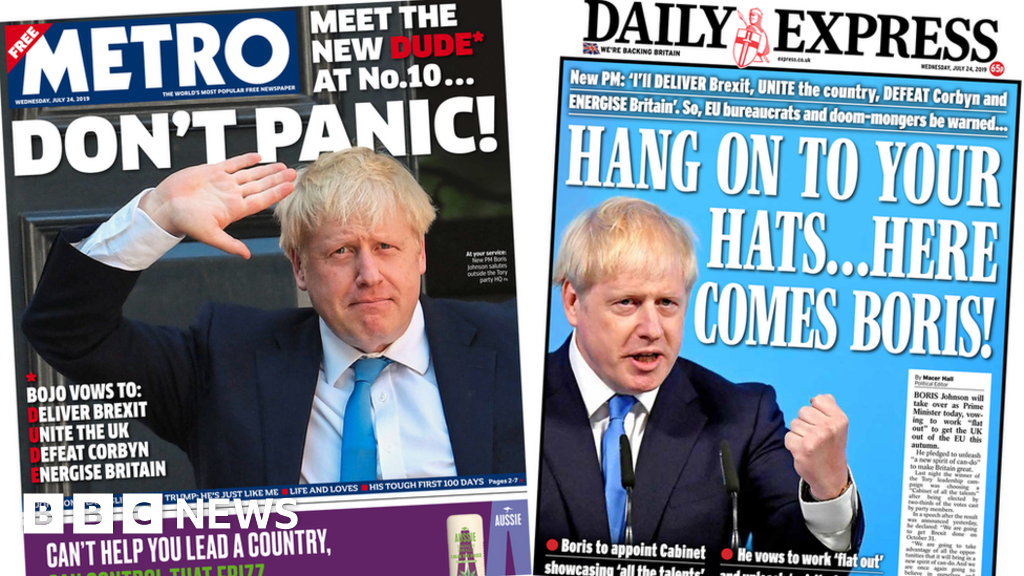 Newspaper headlines: Here comes Boris Newspaper headlines: Here comes Boris
