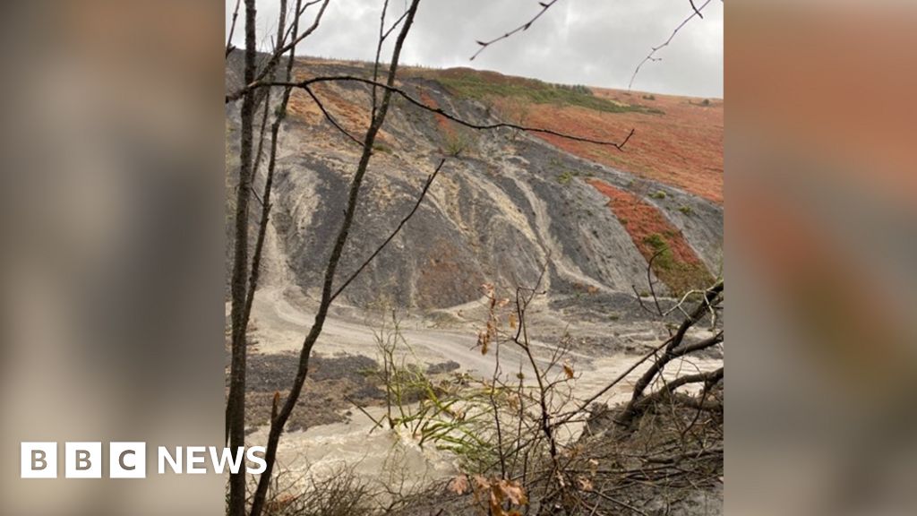 Mountains and roads hit by landslides