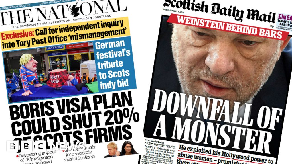 Scots visa fears for business and Weinstein guilty