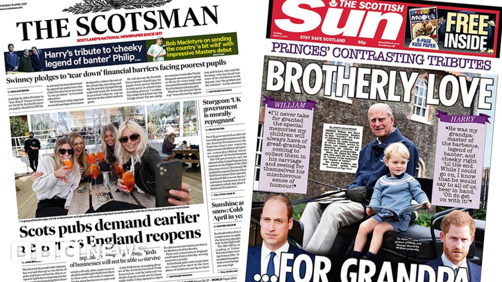 Pubs’ Covid warning and princes pay tribute to duke