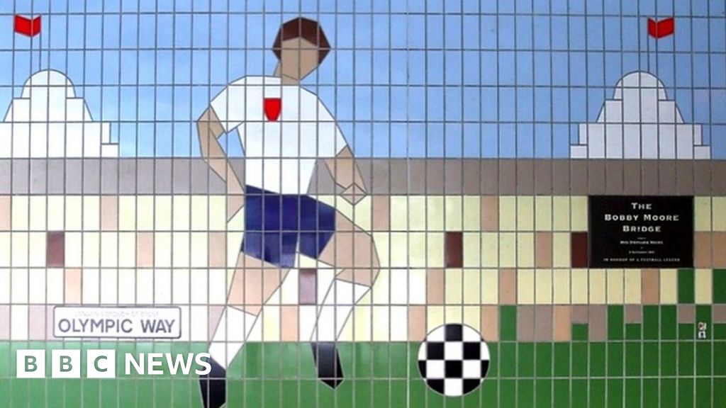 Bobby Moore Bridge football mural remains on display in Wembley
