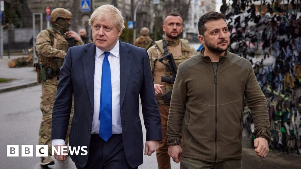 Johnson pledges aid to Zelensky in Kyiv meeting Johnson pledges aid to Zelensky in Kyiv meeting