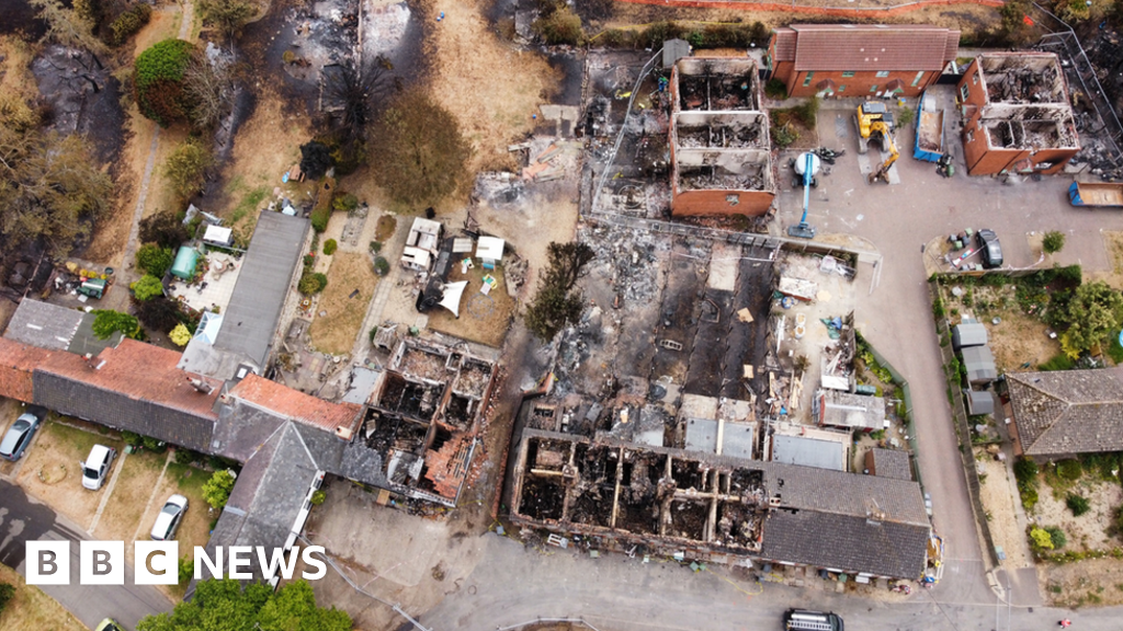 Ashill homes fire damage captured by drone