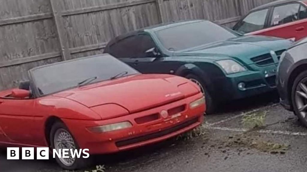 Rare MG Rover prototypes parked outside old Longbridge car plant
