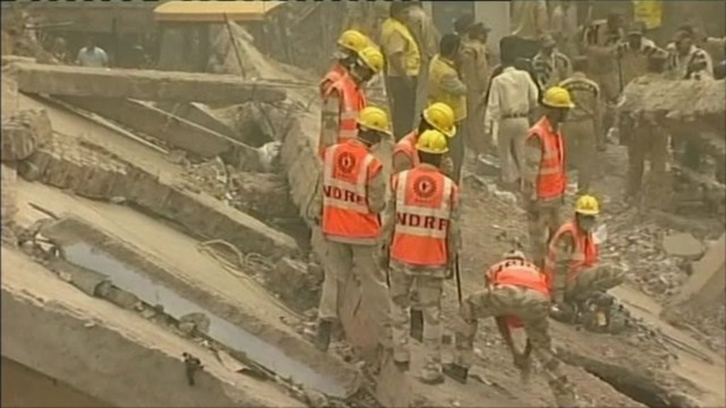 Delhi building collapse: Race on to rescue survivors