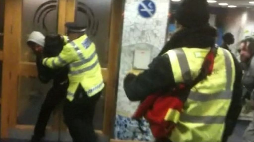 Protesters storm Lewisham town hall