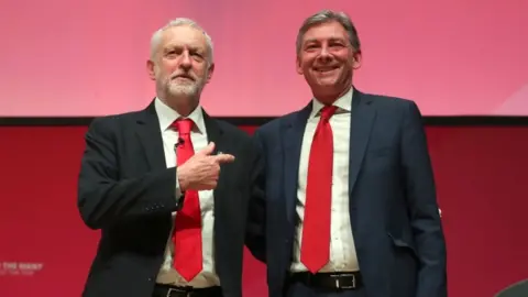 PA Jeremy Corbyn and Richard Leonard