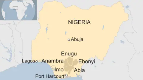 States claimed by Ipob for an independent Biafran state