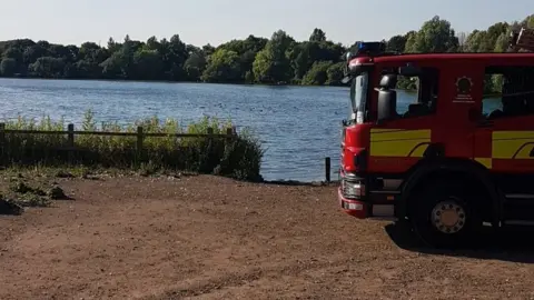 Staffordshire Fire Service  Fire engine at the scene