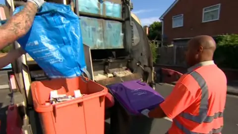 Bin workers out collecting in Telford