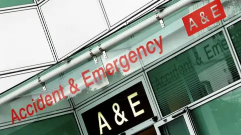 Getty Images UK, London, Accident & Emergency entrance at University College Hospital