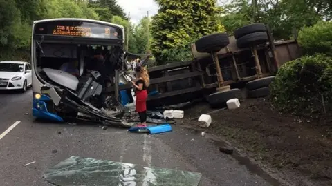 Robert Charles Mccready bus and tractor collision aftermath
