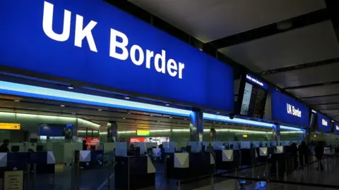 Reuters Border control at Heathrow airport