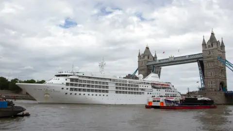 Getty Images Cruise ship in London