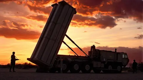 Getty Images Undated image of THAAD anti-missile defence rocket system