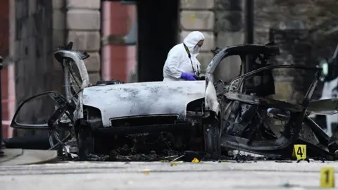 PAcemaker Forensic officer at the scene of the explosion