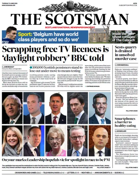 Scotsman front page