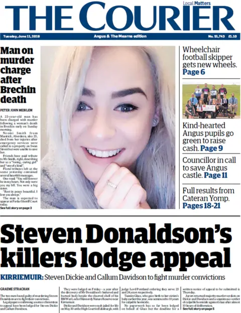 Courier front page