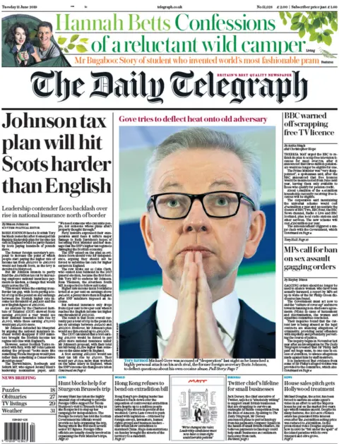 Telegraph front page