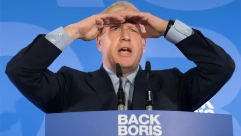PA Boris Johnson making a speech at his leadership launch