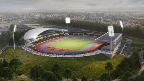 Birmingham City Council  Artists impression of Birmingham's Alexander Stadium