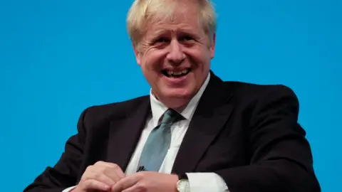 BBC A smiling Boris Johnson