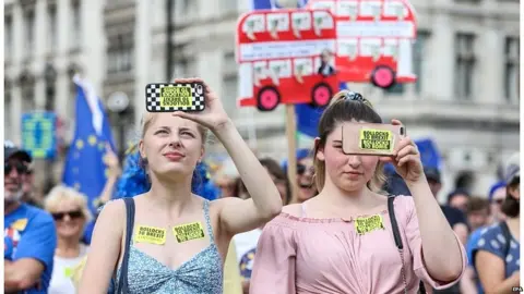 EPA Anti-Brexit protesters in London