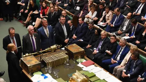 AFP/Getty Images House of Commons as the result of Tuesday's votes are revealed
