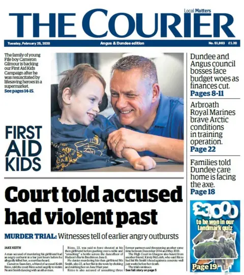Courier front page