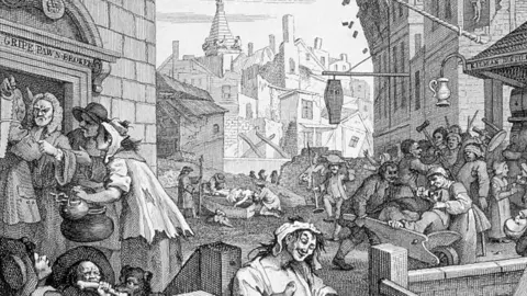 Getty Images Detail from Hogarth's Gin Lane