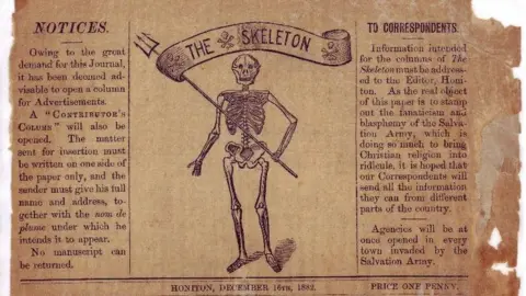 Salvation Army Skeleton newspaper