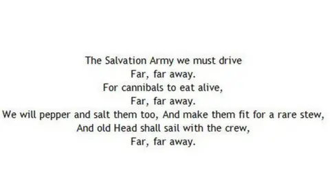 Salvation Army lyrics to mean song