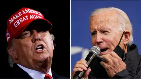 Reuters Donald Trump, left, and Joe Biden, right