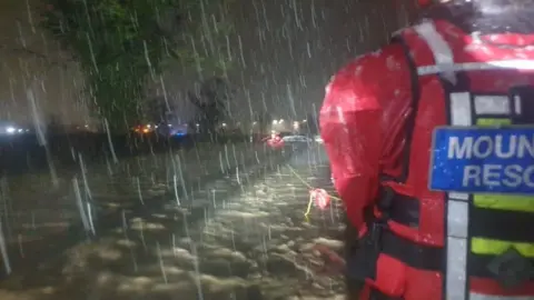 @newsar North East Wales Search and Rescue helped people whose homes were flooded in New Broughton, Wrexham