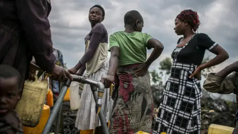 Getty Images Water stands in Mugunga, DRC