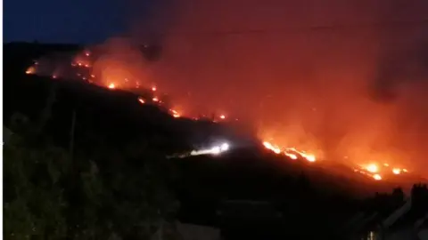 Gareth Jones fires on Machen mountain