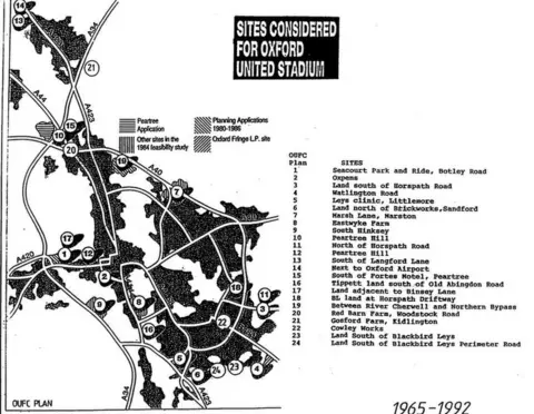 Oxford City Council  Document from Oxford United's proposal for the new ground at Minchery Farm