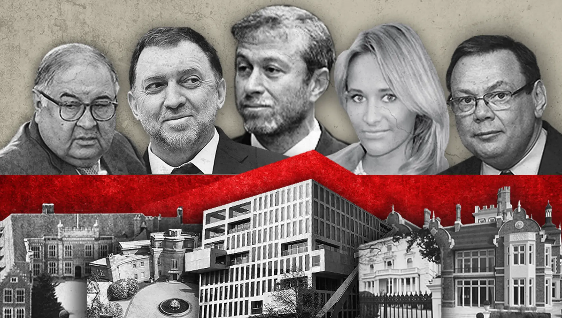 BBC Alisher Usmanov, Oleg Deripaska, Roman Abramovich, Polina Kovaleva and Mikhail Fridman