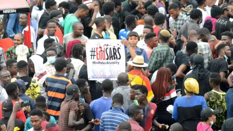 Getty Images EndSars protesters