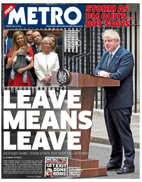 Metro Metro front page