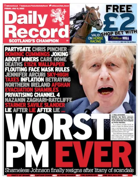 Daily Record Daily Record front page