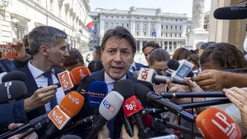 EPA Italy's M5S leader Conte meets prime minister, Rome - 06 Jul 2022
