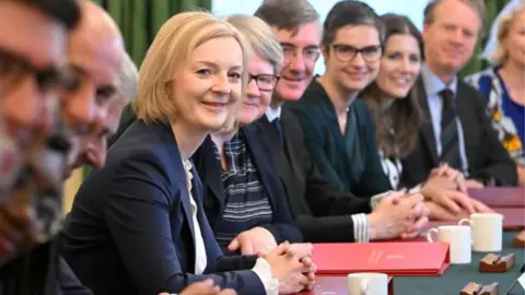 Reuters British PM Liz Truss holds her first cabinet meeting at the 10 Downing Street in London
