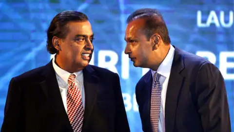 Getty Images Mukesh and Anil Ambani